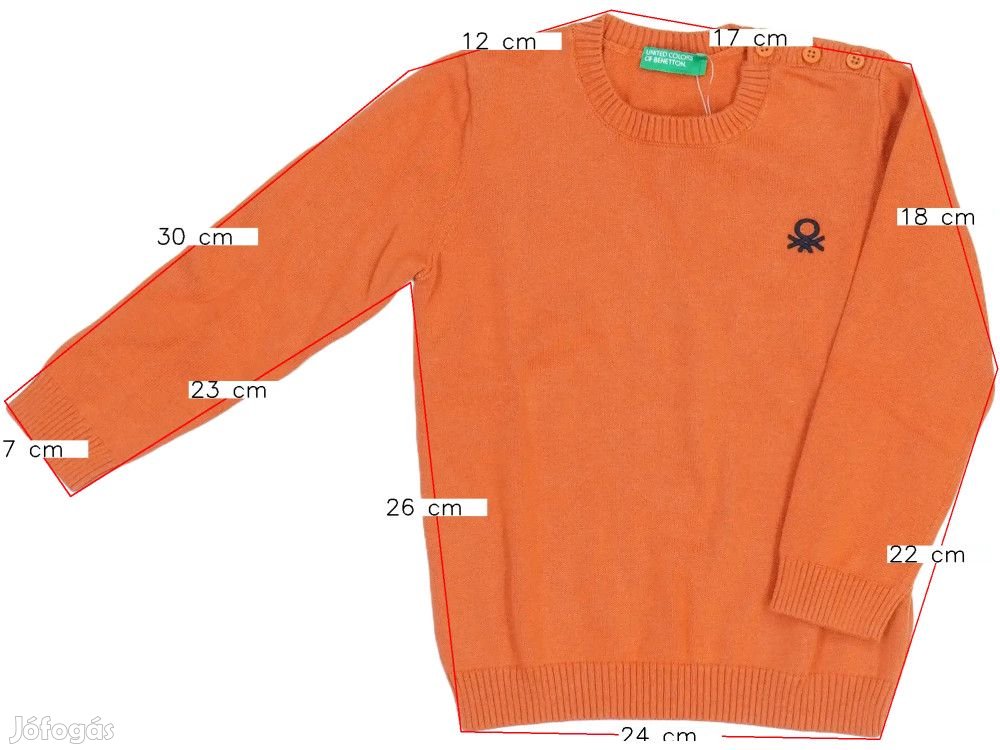 Benetton Új (címkés) Fiú Pulóver (Méret: 92)