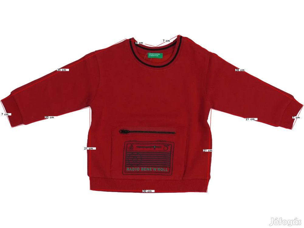 Benetton Új (címkés) Fiú Pulóver (Méret: 92)