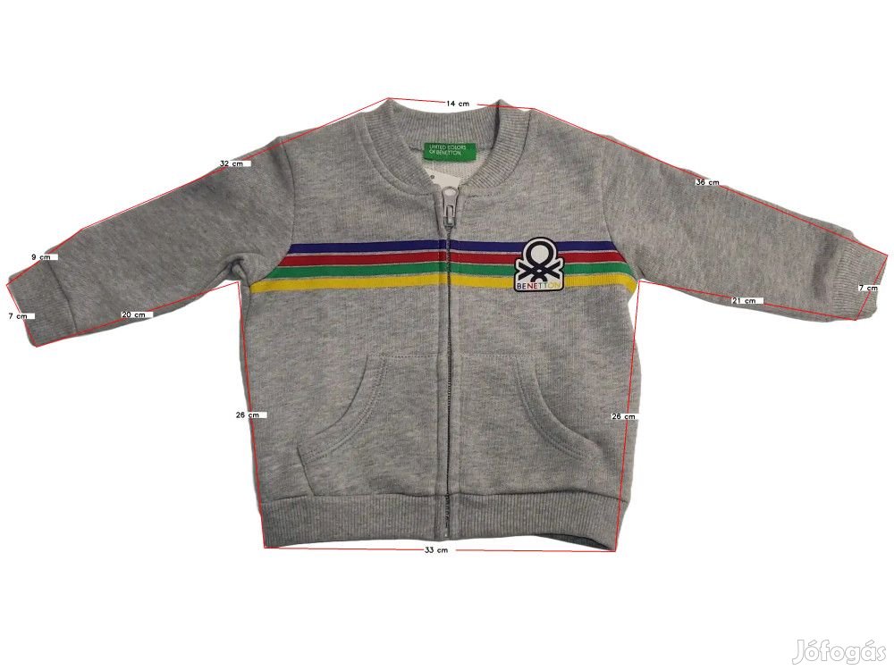 Benetton Új (címkés) Fiú Pulóver (Méret: 92)