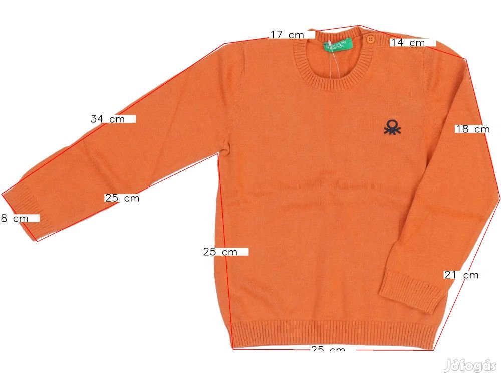 Benetton Új (címkés) Fiú Pulóver (Méret: 98)