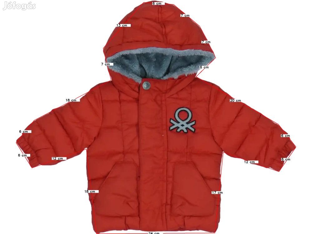 Benetton Új (címkés) Fiú Télikabát (Méret: 62)