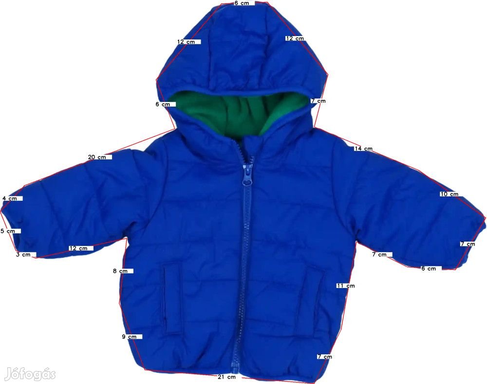 Benetton Új (címkés) Fiú Télikabát (Méret: 74)