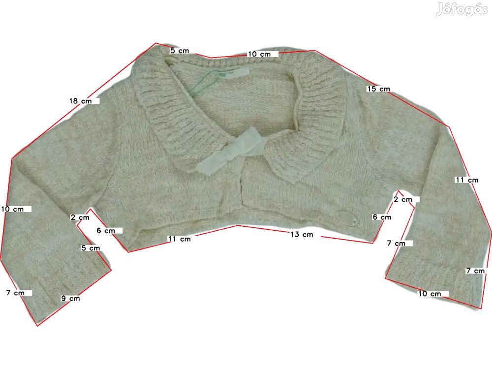 Benetton Új (címkés) Lány Bolero (Méret: 80)