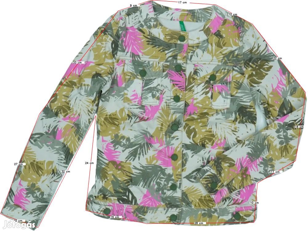 Benetton Új (címkés) Lány Dzseki (Méret: 158)