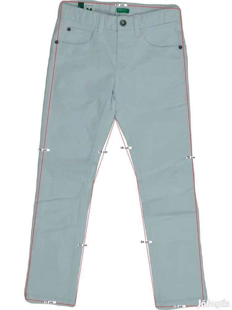 Benetton Új (címkés) Lány Farmernadrág (Méret: 128)