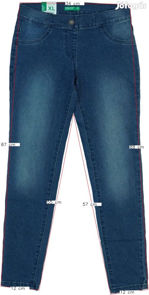 Benetton Új (címkés) Lány Farmernadrág (Méret: 146)