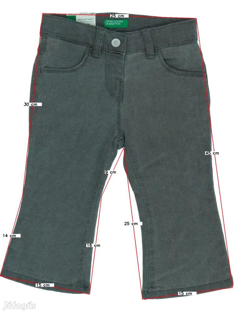 Benetton Új (címkés) Lány Farmernadrág (Méret: 98)