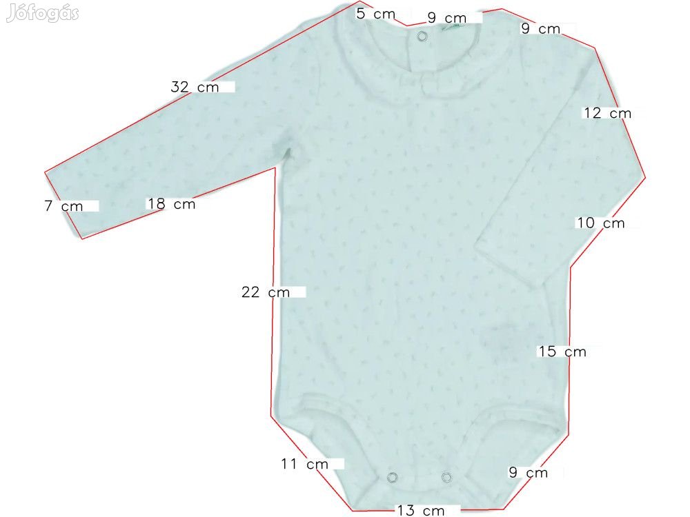 Benetton Új (címkés) Lány Hosszú ujjú body (Méret: 80)