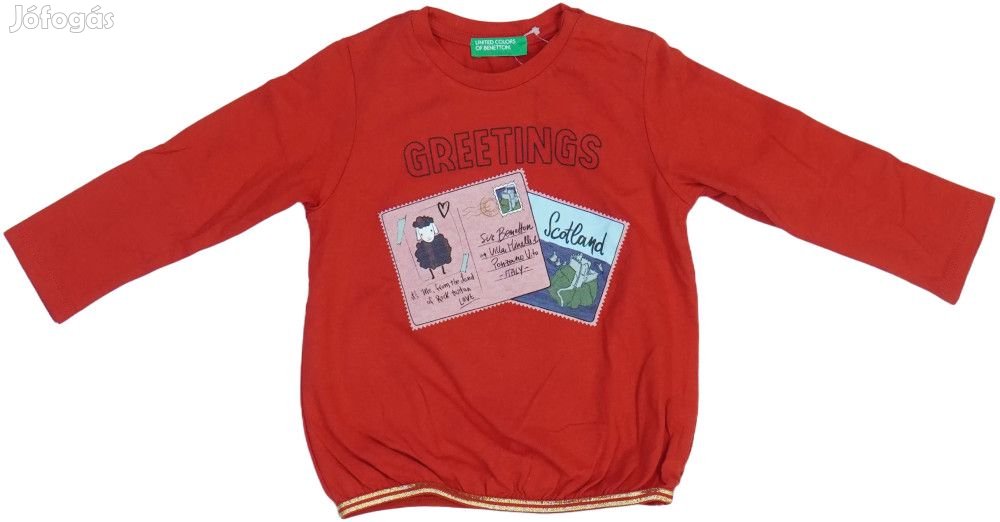 Benetton Új (címkés) Lány Hosszú ujjú felső (Méret: 74)