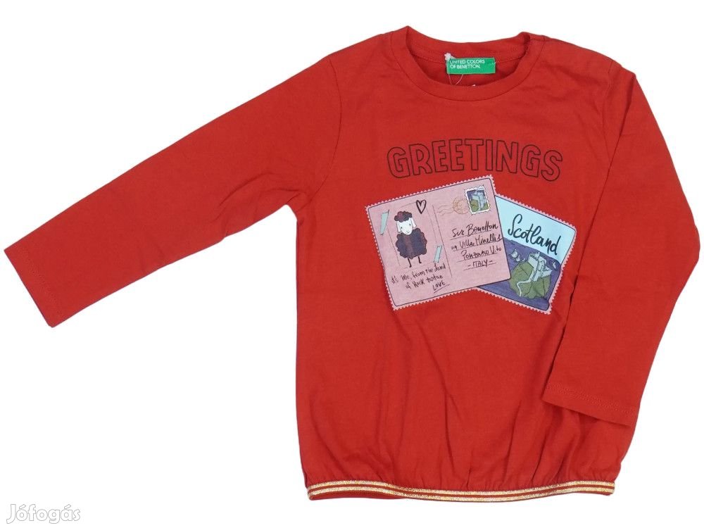 Benetton Új (címkés) Lány Hosszú ujjú felső (Méret: 80)