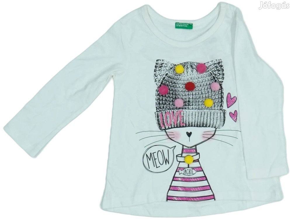 Benetton Új címkés Lány Hosszú ujjú felső Méret 92