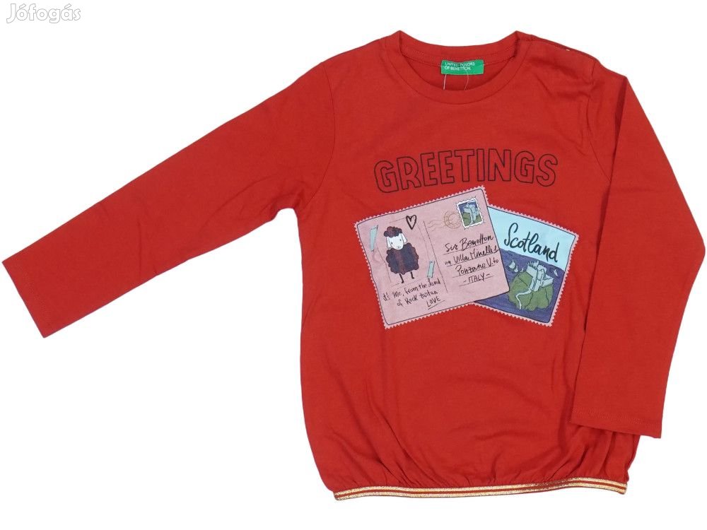Benetton Új (címkés) Lány Hosszú ujjú felső (Méret: 98)