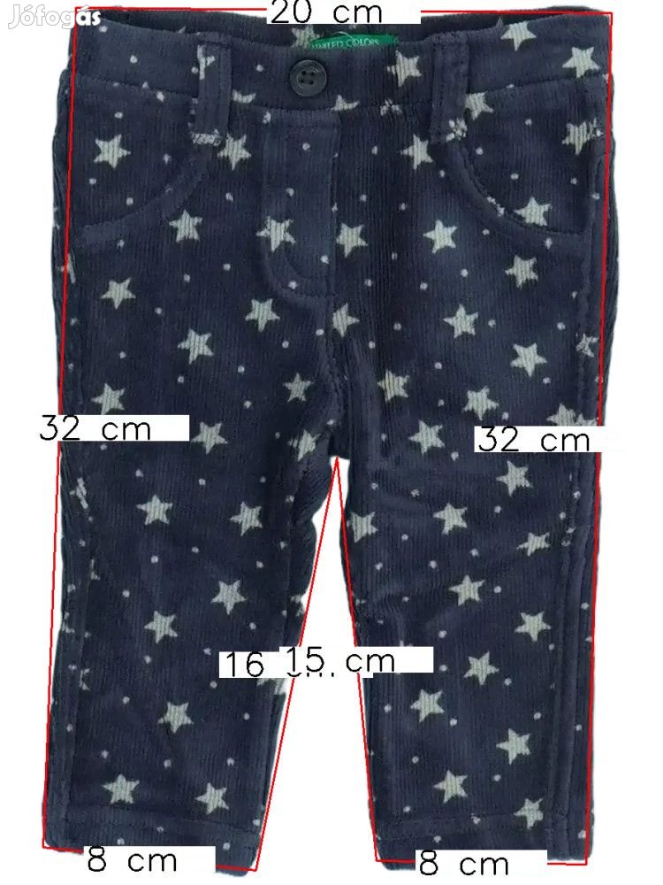 Benetton Új (címkés) Lány Hosszúnadrág (Méret: 62)