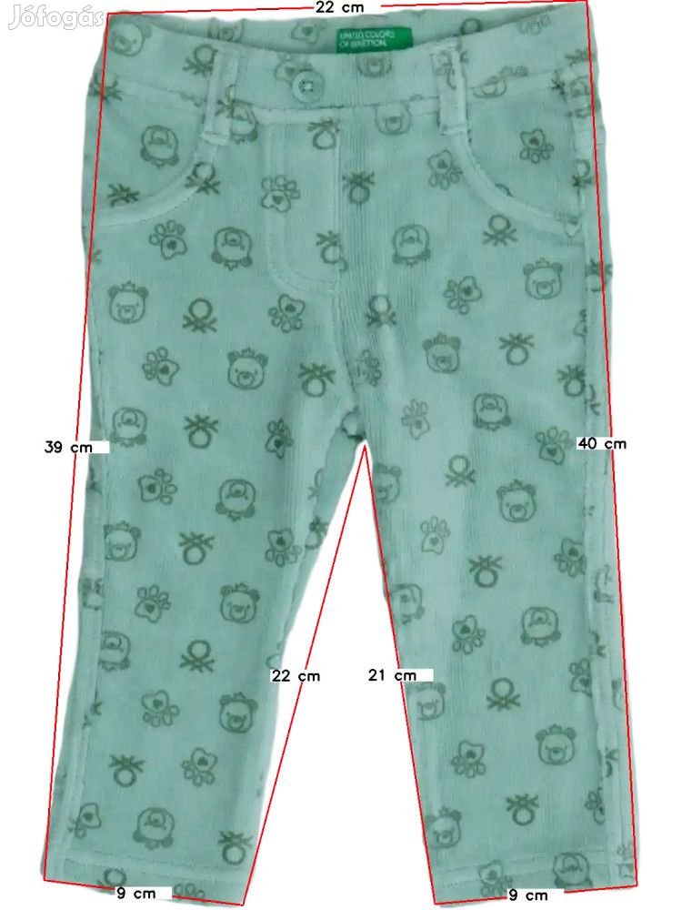 Benetton Új (címkés) Lány Hosszúnadrág (Méret: 62)