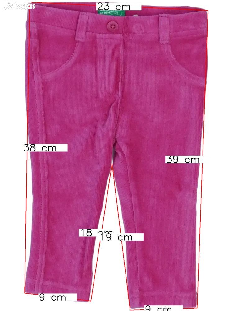 Benetton Új (címkés) Lány Hosszúnadrág (Méret: 74)