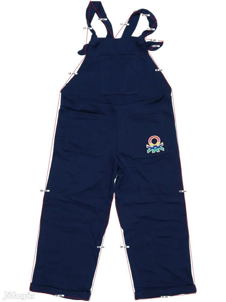 Benetton Új (címkés) Lány Kantáros hosszú / rövidnadrág (Méret: 122)