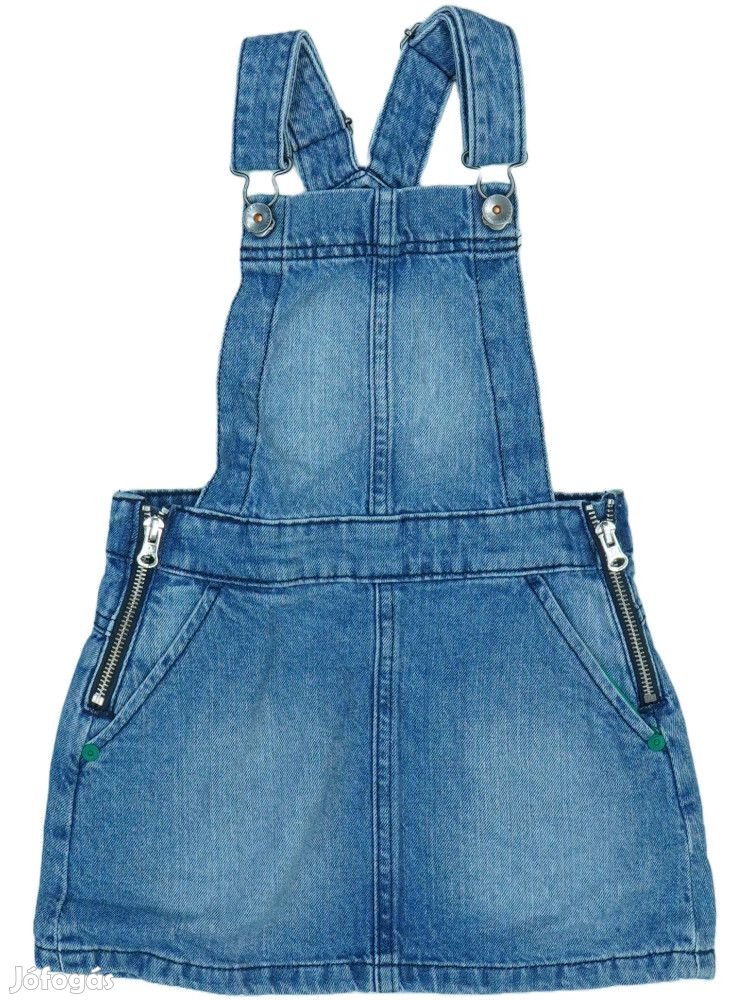 Benetton Új (címkés) Lány Kantáros szoknya (Méret: 110)