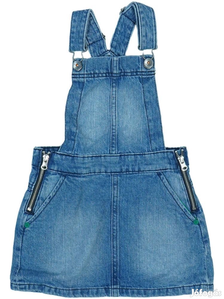 Benetton Új (címkés) Lány Kantáros szoknya (Méret: 110)