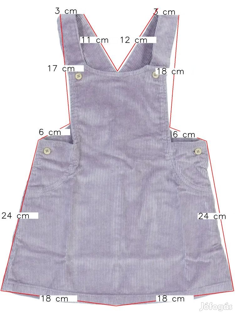 Benetton Új (címkés) Lány Kantáros szoknya (Méret: 80)