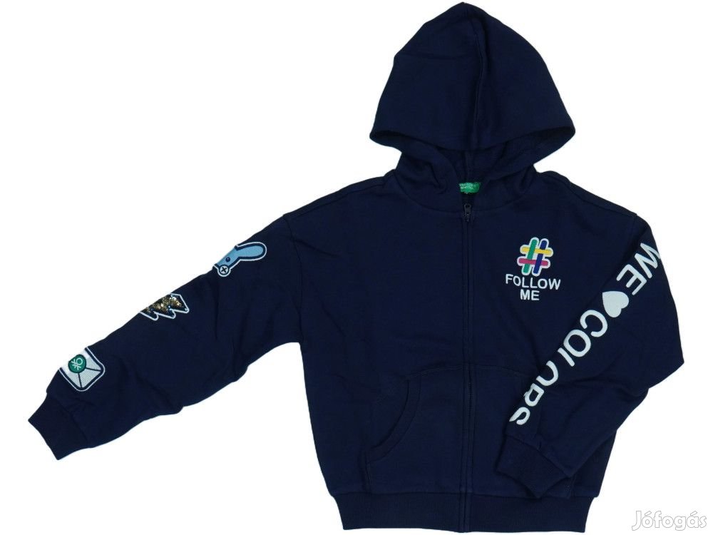 Benetton Új címkés Lány Kapucnis pulóver Méret 134