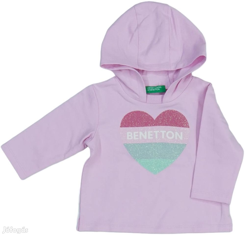 Benetton Új (címkés) Lány Kapucnis pulóver (Méret: 74)