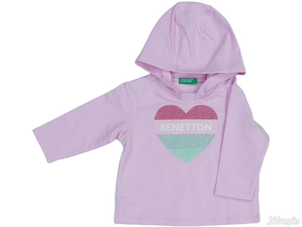 Benetton Új (címkés) Lány Kapucnis pulóver (Méret: 80)