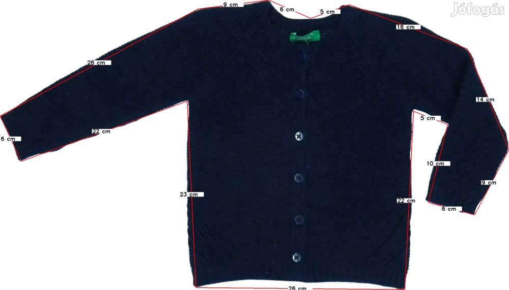 Benetton Új (címkés) Lány Kardigán (Méret: 80)