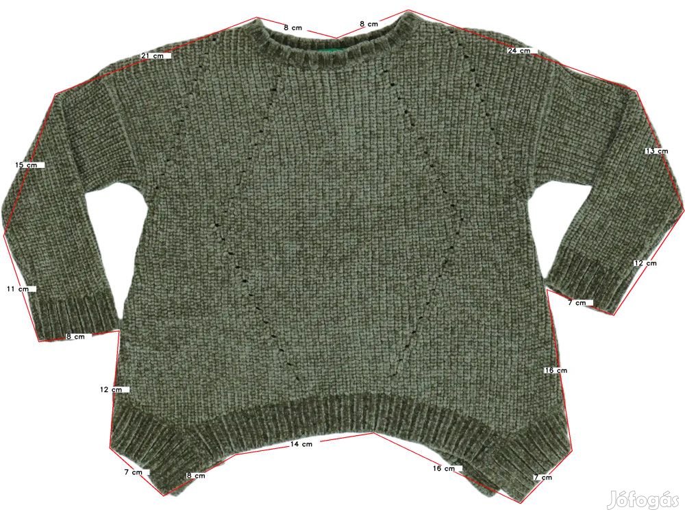 Benetton Új (címkés) Lány Kötött pulcsi (Méret: 110)