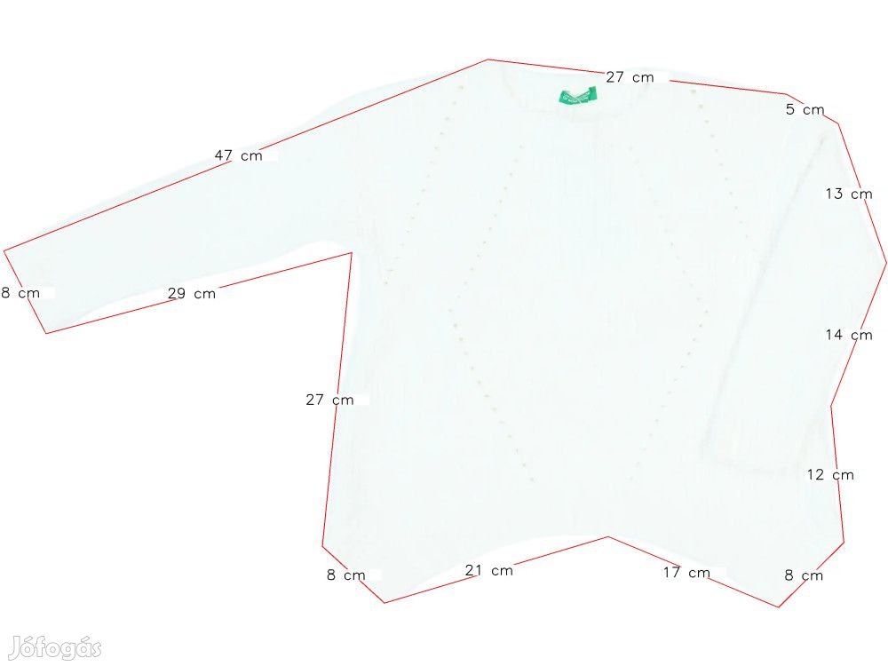 Benetton Új (címkés) Lány Kötött pulcsi (Méret: 122)