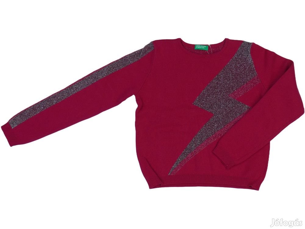 Benetton Új (címkés) Lány Kötött pulcsi (Méret: 128)