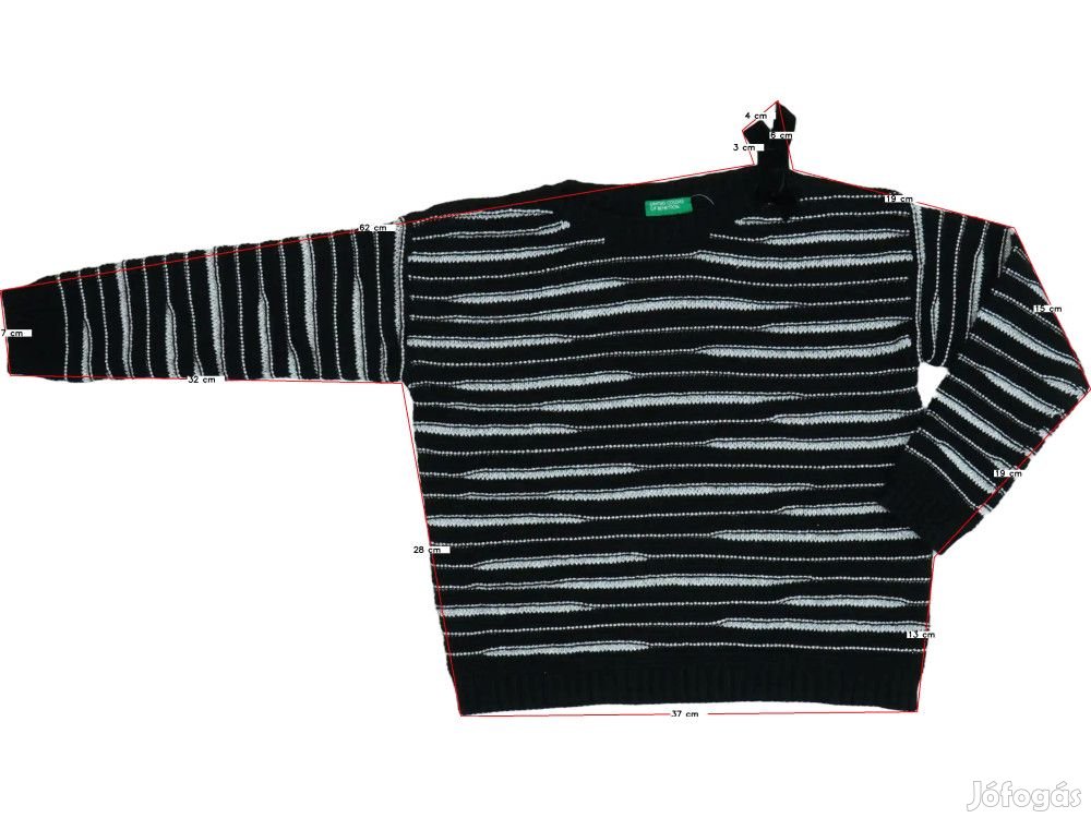 Benetton Új (címkés) Lány Kötött pulcsi (Méret: 128)