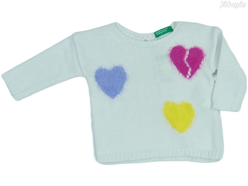 Benetton Új (címkés) Lány Kötött pulcsi (Méret: 68)