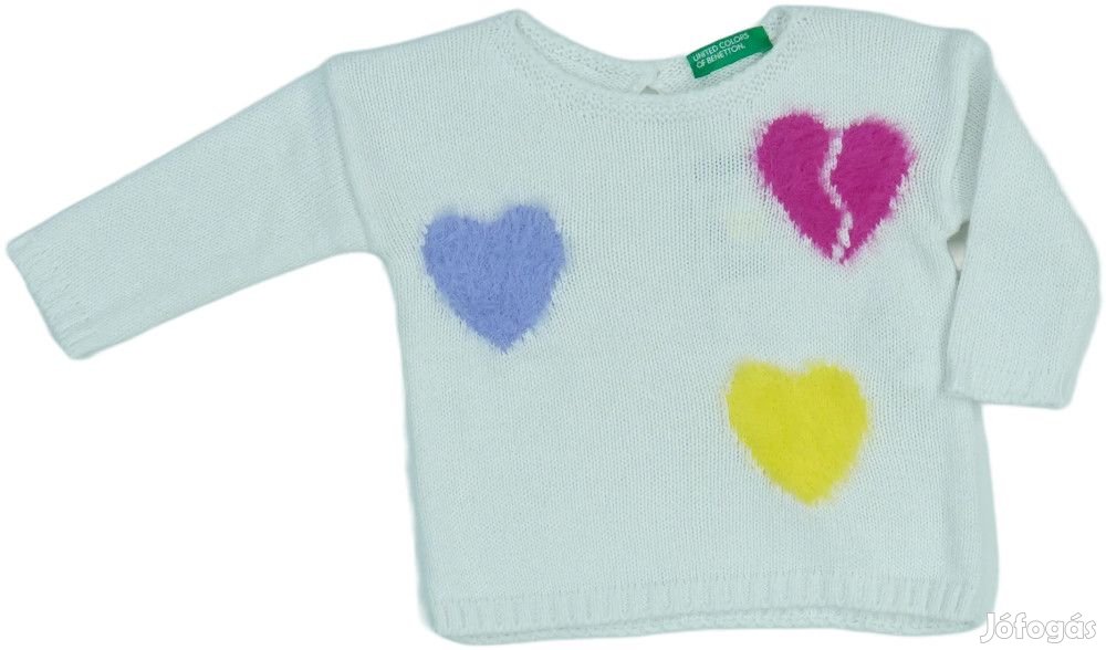 Benetton Új (címkés) Lány Kötött pulcsi (Méret: 68)