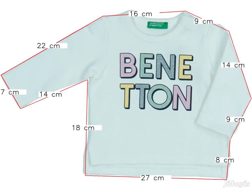 Benetton Új (címkés) Lány Kötött pulcsi (Méret: 68)