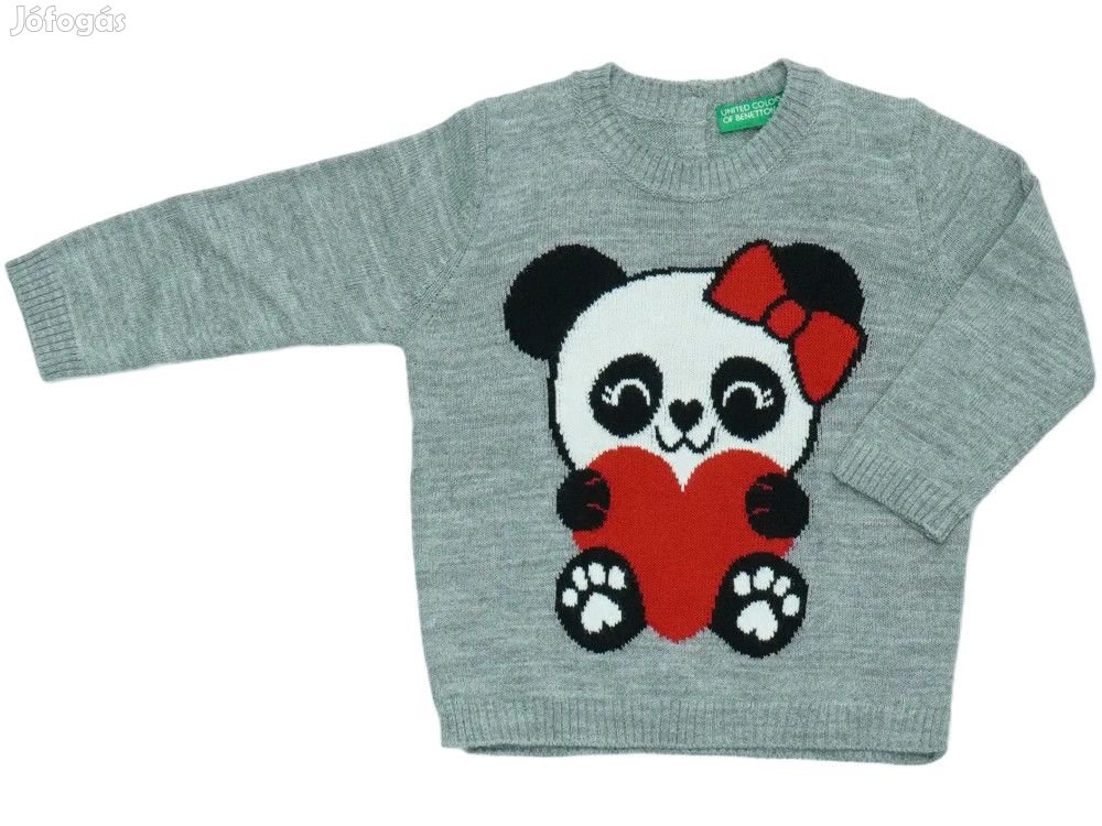 Benetton Új (címkés) Lány Kötött pulcsi (Méret: 74)