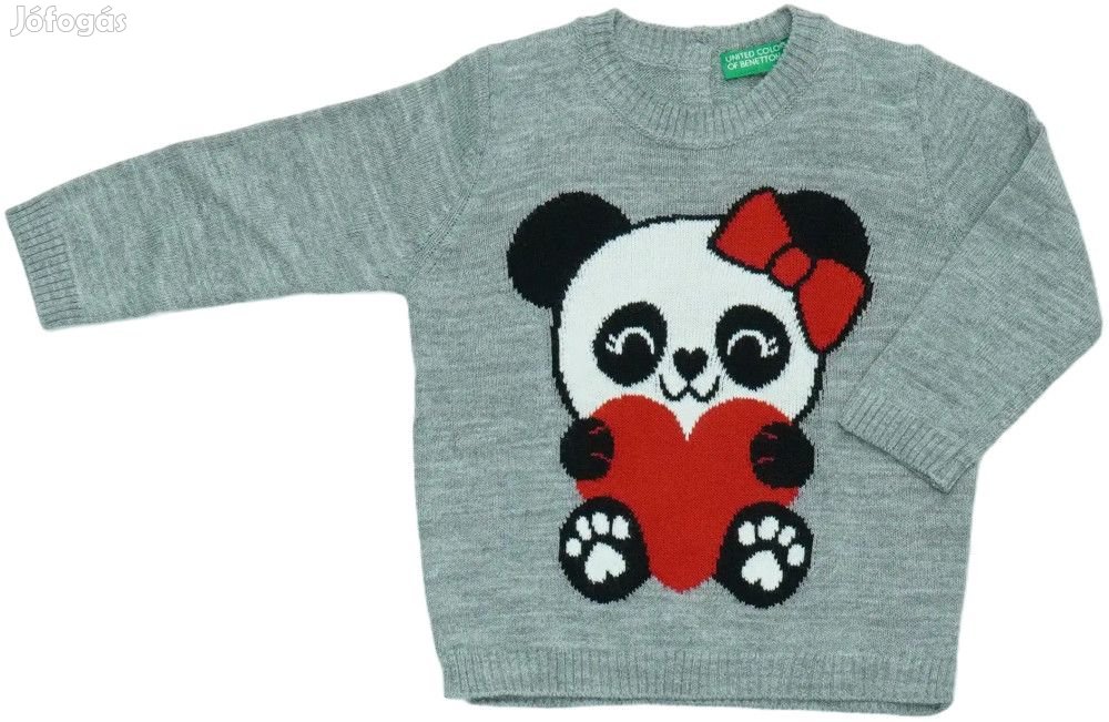 Benetton Új (címkés) Lány Kötött pulcsi (Méret: 74)