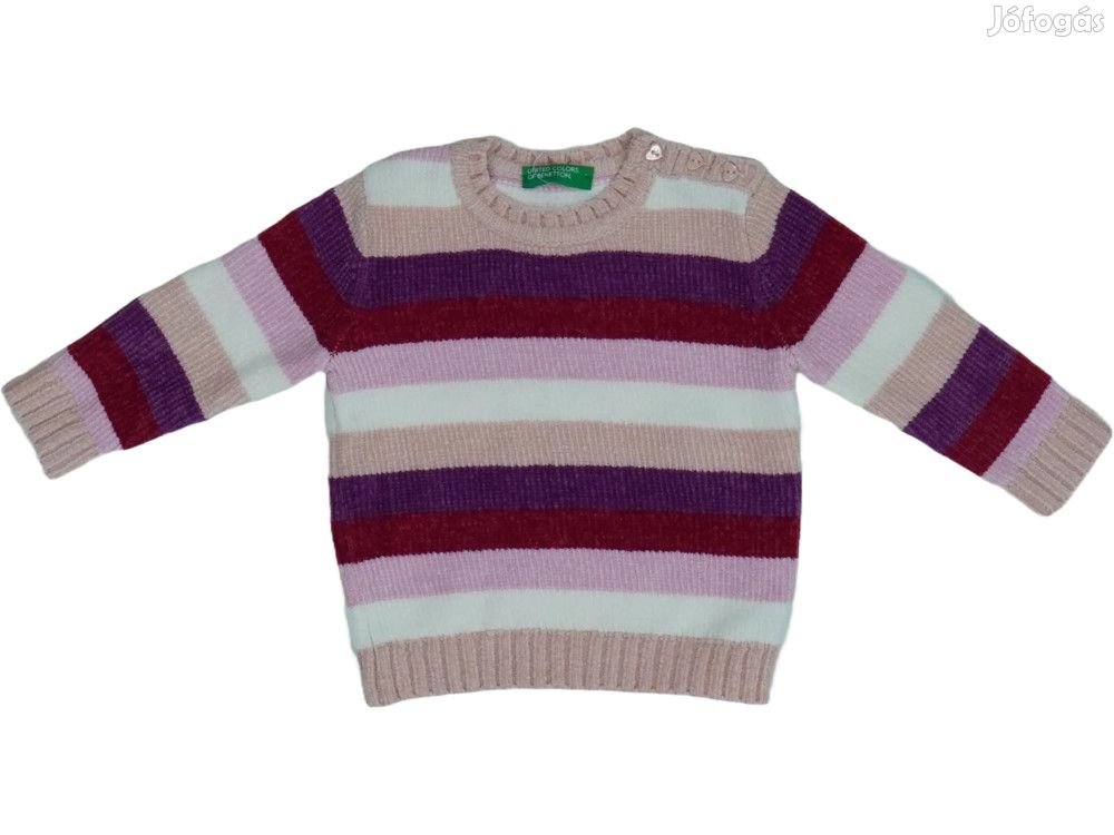 Benetton Új (címkés) Lány Kötött pulcsi (Méret: 74)