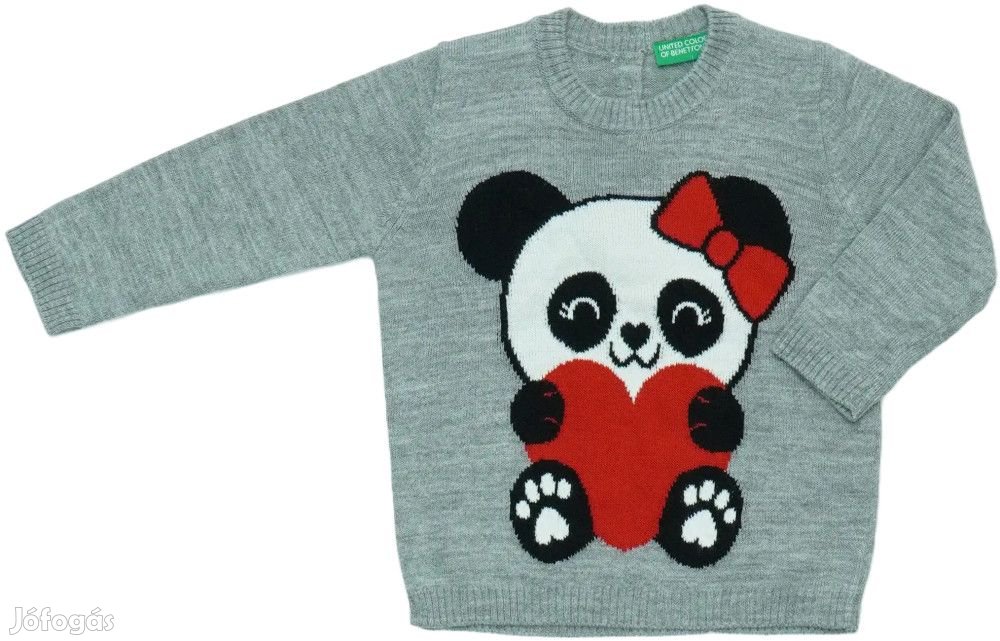 Benetton Új (címkés) Lány Kötött pulcsi (Méret: 80)