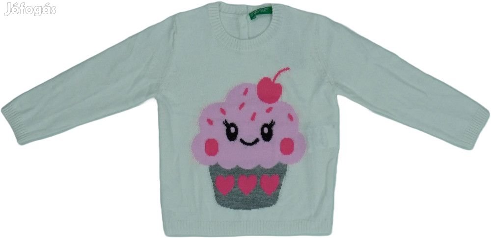 Benetton Új (címkés) Lány Kötött pulcsi (Méret: 86)