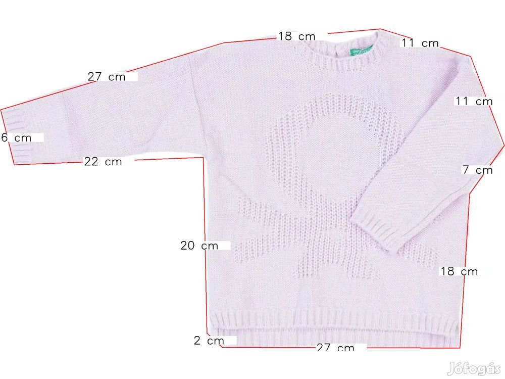 Benetton Új (címkés) Lány Kötött pulcsi (Méret: 86)