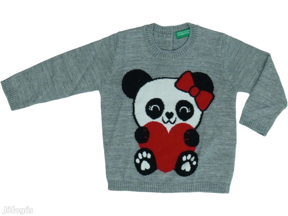 Benetton Új (címkés) Lány Kötött pulcsi (Méret: 98)