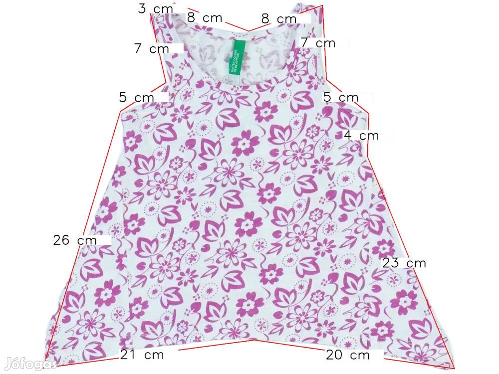 Benetton Új (címkés) Lány Lányka / Női ujjatlan póló / top (Méret: 74)