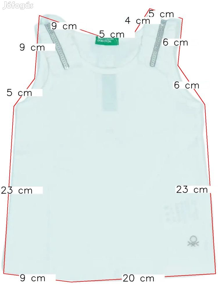 Benetton Új (címkés) Lány Lányka / Női ujjatlan póló / top (Méret: 86)