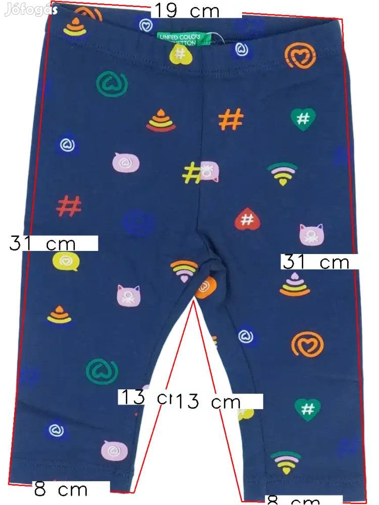 Benetton Új (címkés) Lány Leggings (Méret: 62)