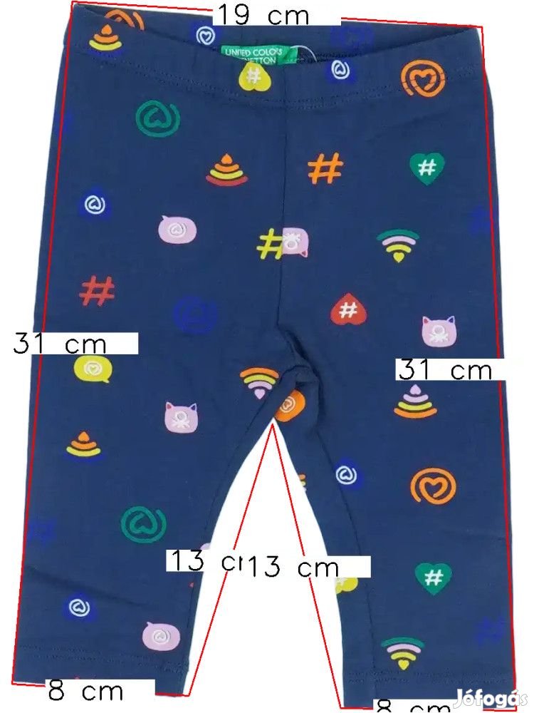Benetton Új (címkés) Lány Leggings (Méret: 62)