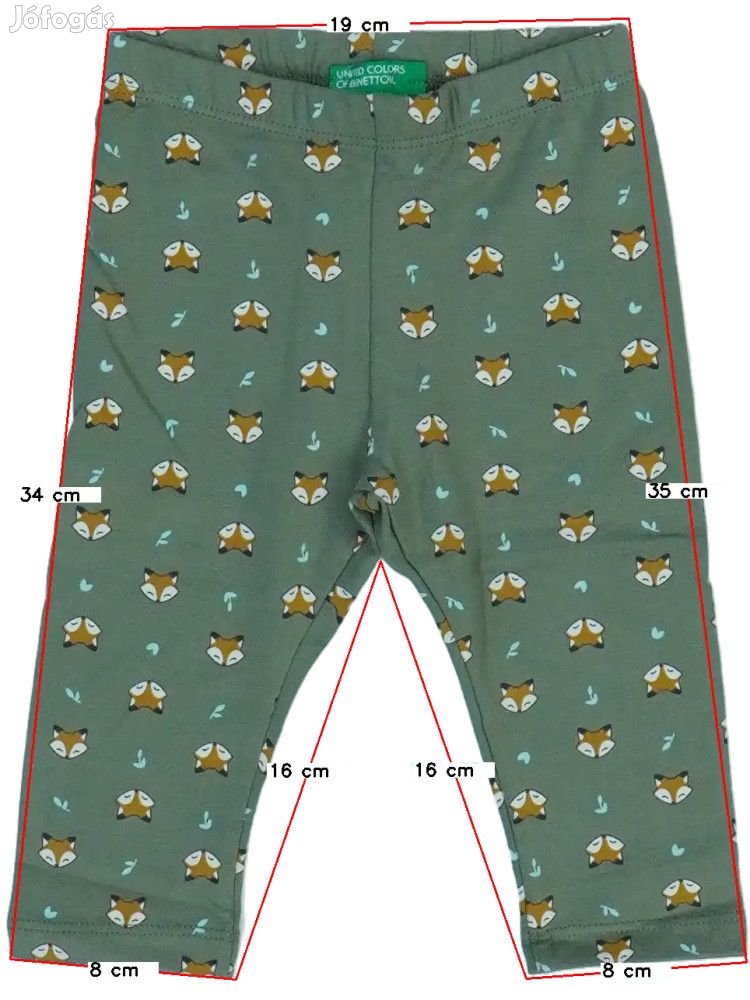 Benetton Új (címkés) Lány Leggings (Méret: 74)