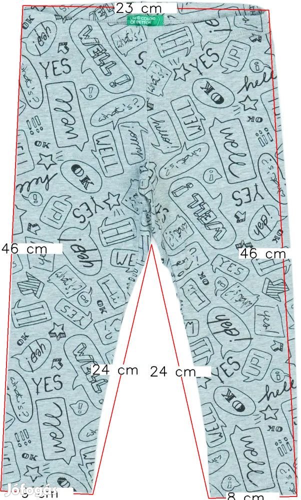 Benetton Új (címkés) Lány Leggings (Méret: 86)
