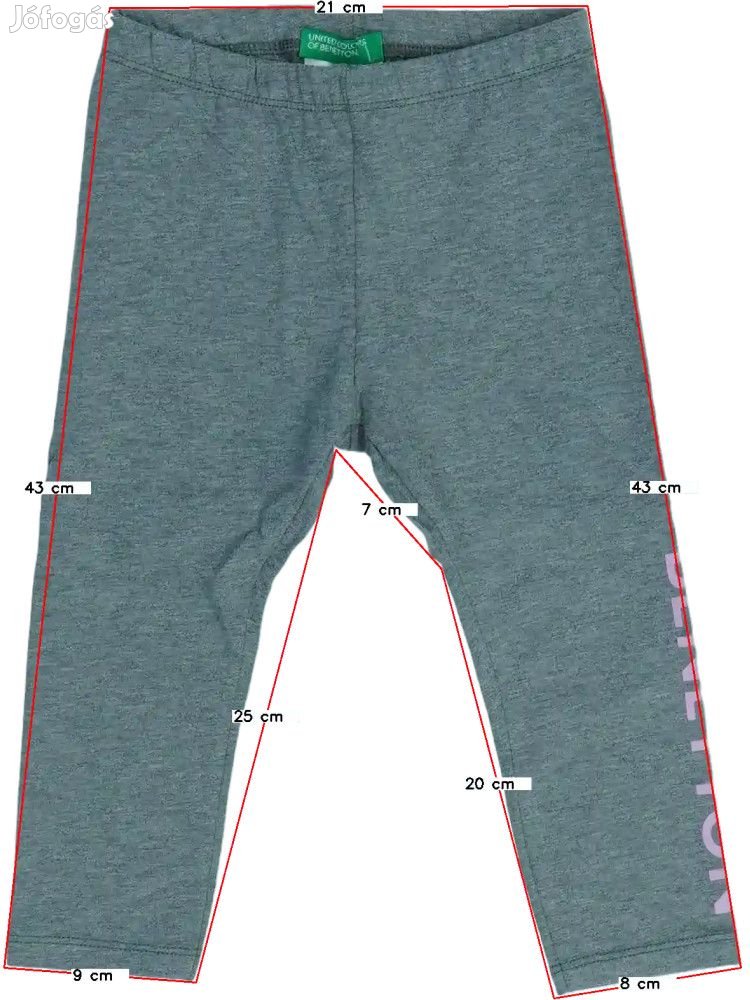 Benetton Új (címkés) Lány Leggings (Méret: 86)