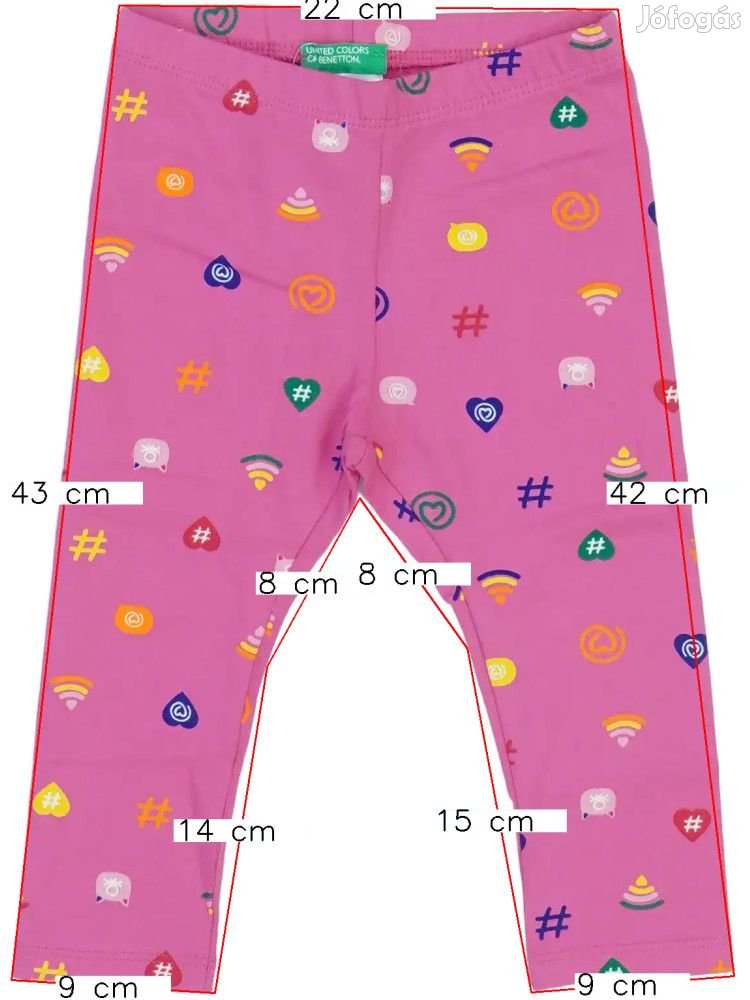 Benetton Új (címkés) Lány Leggings (Méret: 86)