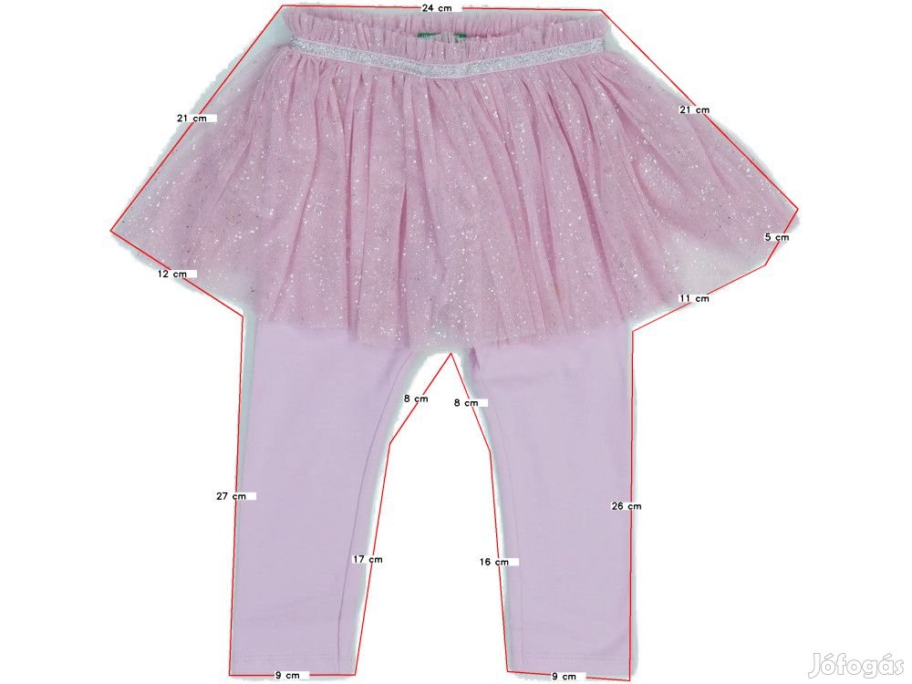 Benetton Új (címkés) Lány Leggings (Méret: 92)
